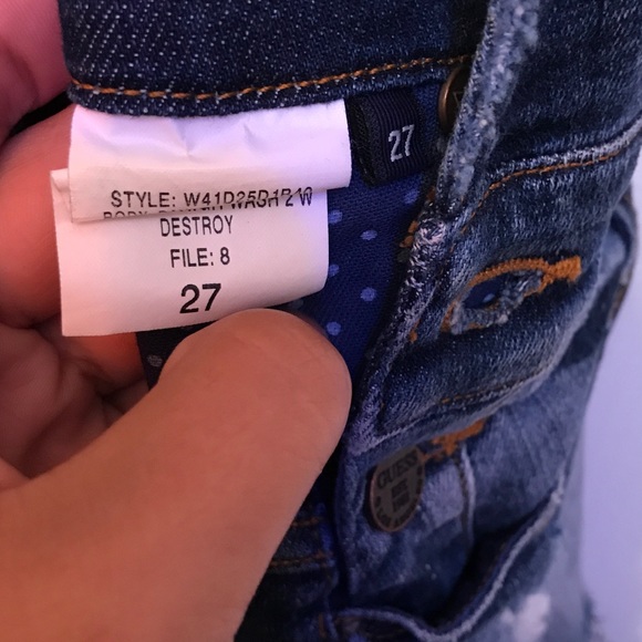 😍 Guess stretch short overalls size 27 - Picture 3 of 4
